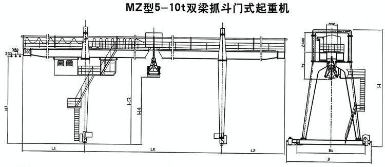 MZ型雙梁抓斗門式起重機