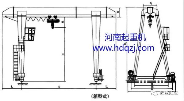 5噸門式起重機(jī)圖紙