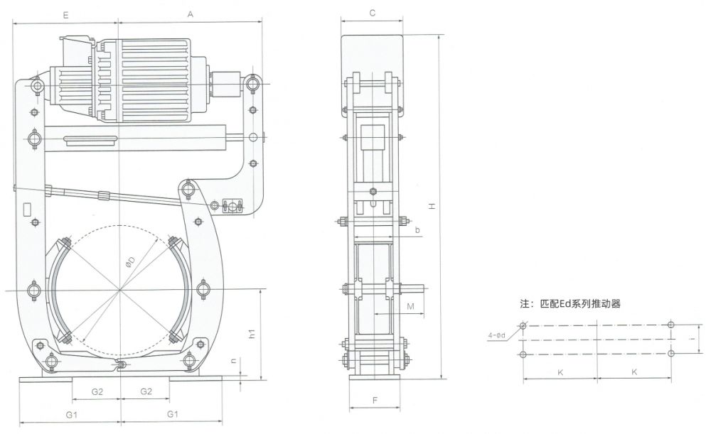 YW-L電力液壓鼓式制動器外形尺寸圖.jpg