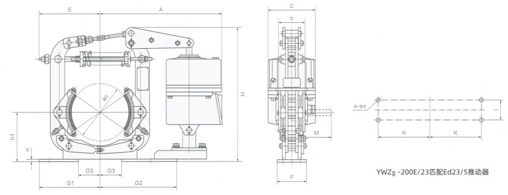 YWZ(8)電力液壓鼓式制動器外形尺寸圖.jpg