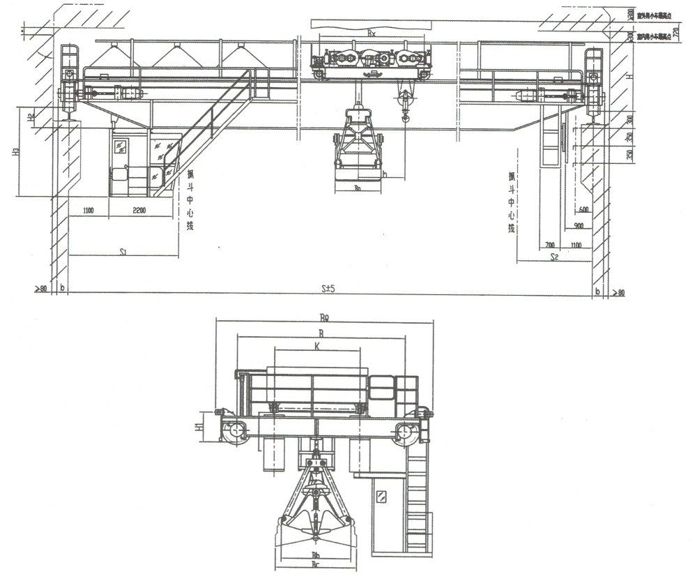 QN型抓斗吊鉤兩用橋式起重機(jī)外形尺寸圖.jpg