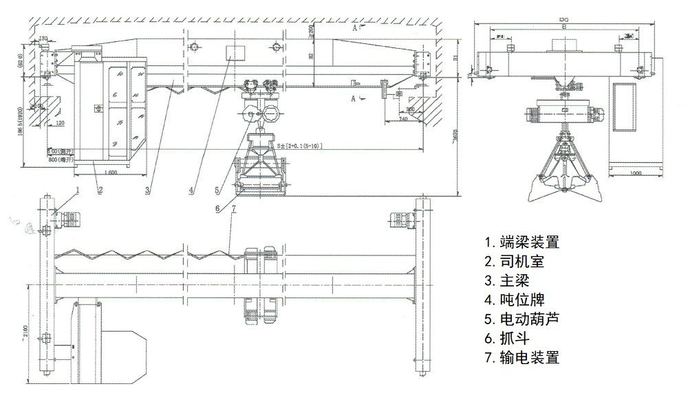 LDZ型3-5噸單梁抓斗起重機(jī)外形尺寸圖（帶司機(jī)室）.jpg