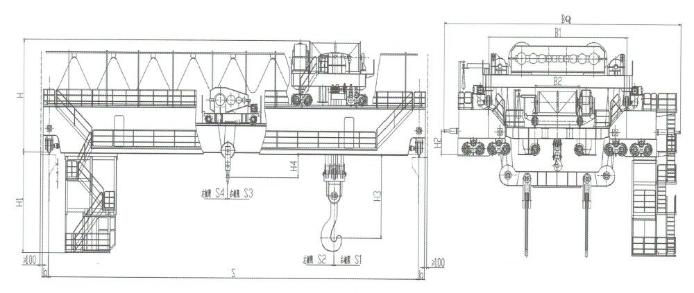 YZS型280/80~320/80噸四梁鑄造橋式起重機外形尺寸圖.jpg